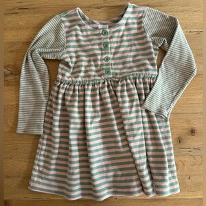 Hanna Andersson Pink and Green Striped Dress